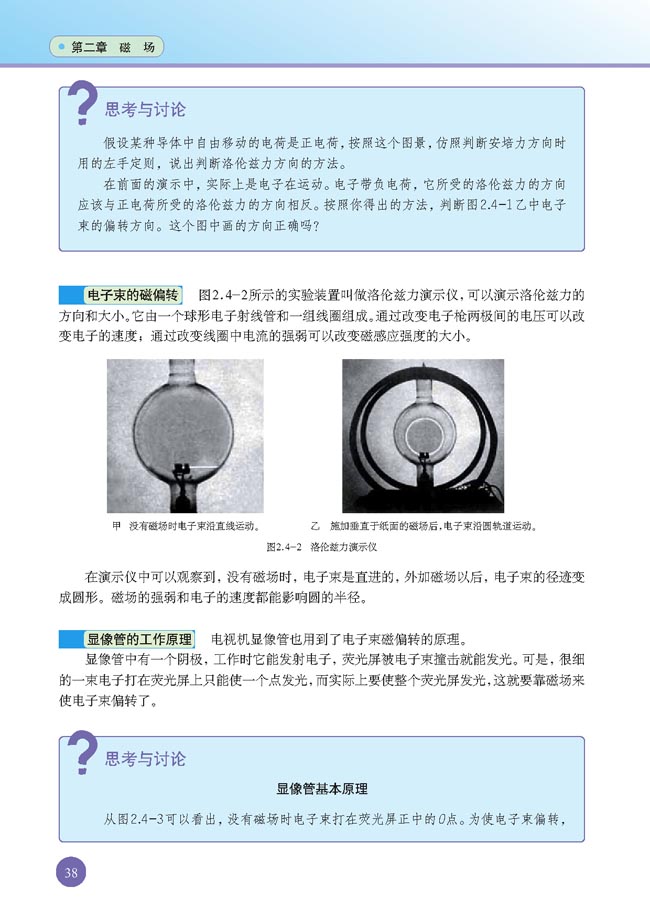 四、磁场对运动电荷的作用(第38页)