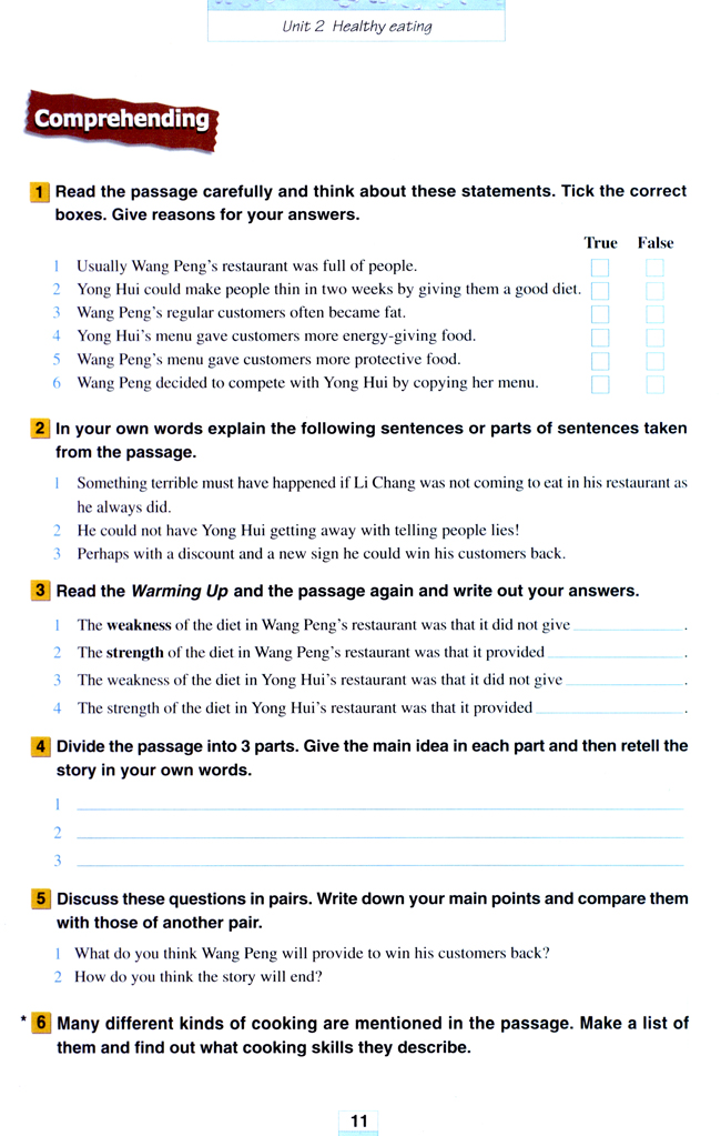 Unit 2 Healthy eating(第11页)