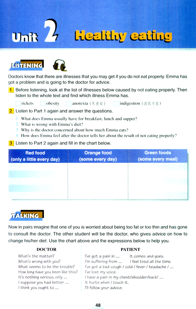 Unit 2 Healthy eating(第48页)