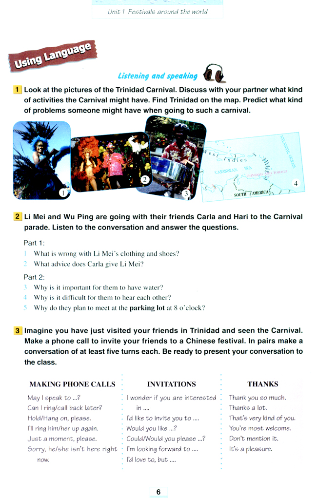 Unit 1 Festivals around the world(第6页)