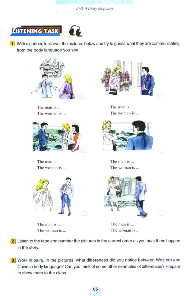 Unit 4 Body language(第65页)