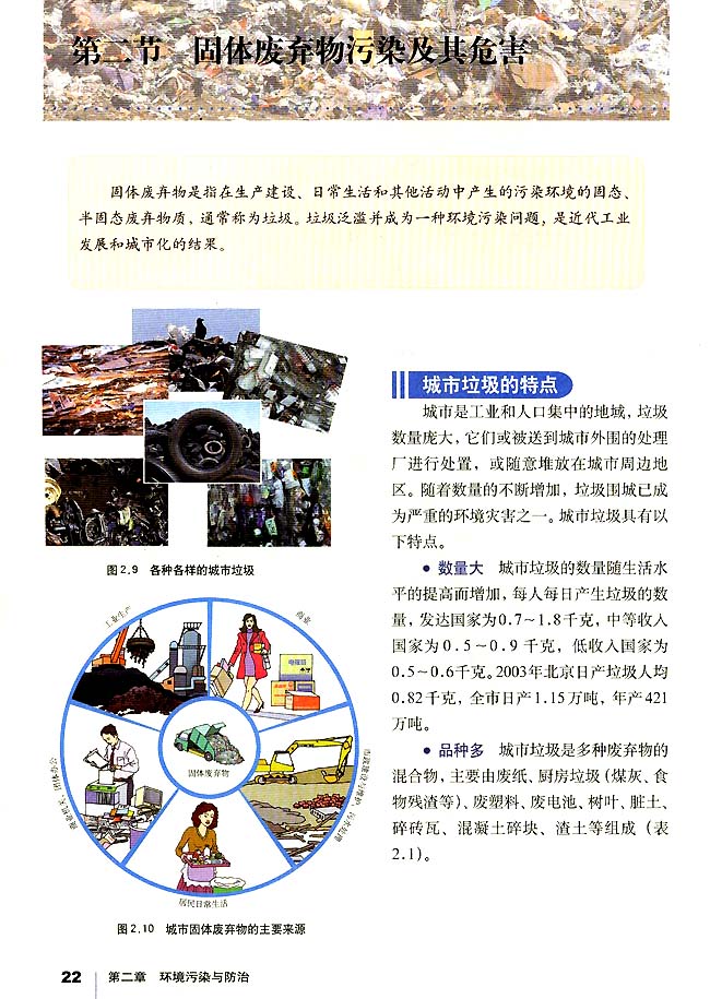 第二节 固体废弃物污染及其危害(第22页)