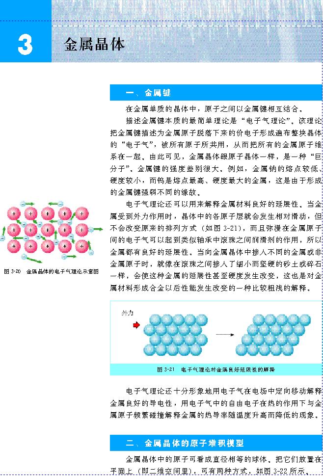 &nbsp;&nbsp;第三节 金属晶体(第75页)