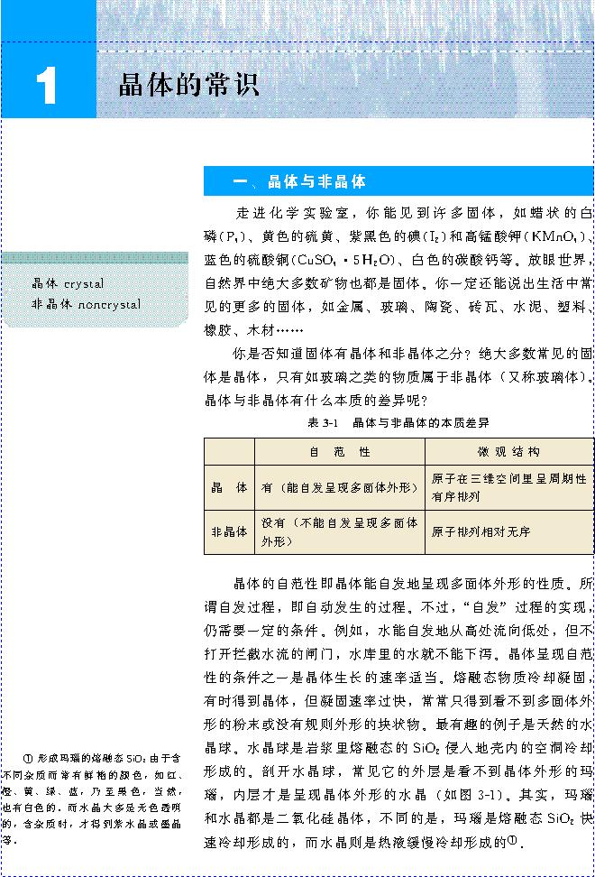 &nbsp;&nbsp;第一节 晶体的常识(第61页)