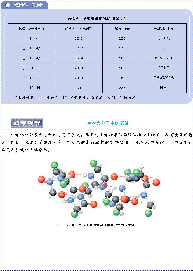 &nbsp;&nbsp;第三节 分子的性质(第52页)
