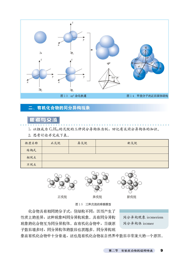2 有机化合物的结构特点(第9页)