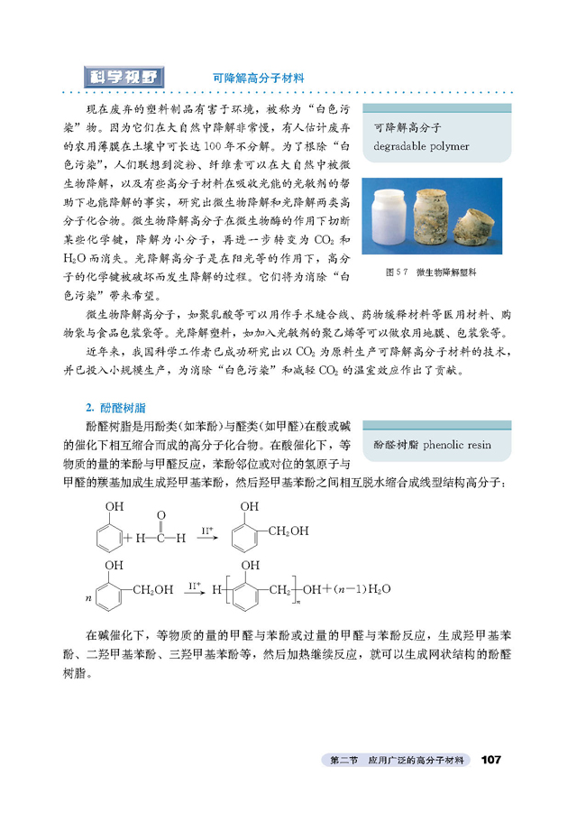 2 应用广泛的高分子材料(第107页)