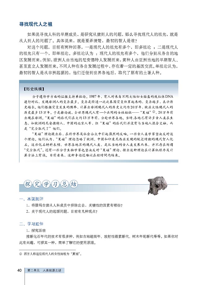 第3课 寻找人类的祖先(第40页)