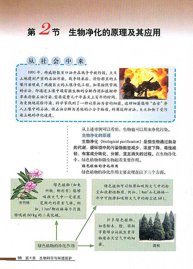 第2节 生物净化的原理及其应用(第98页)