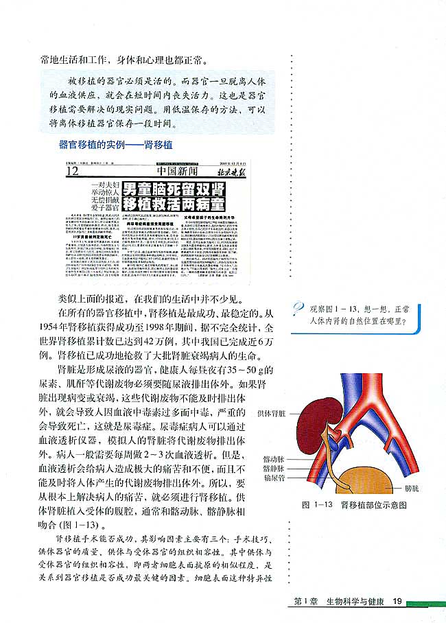 第3节 人体的器官移植(第19页)