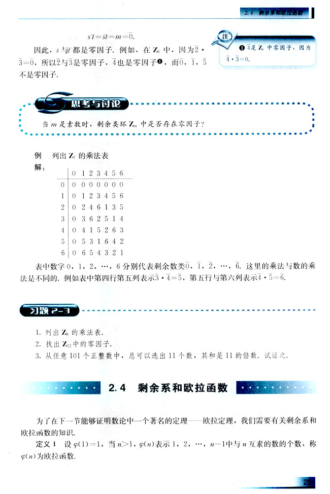 2.4 剩余系和欧拉函数(第25页)