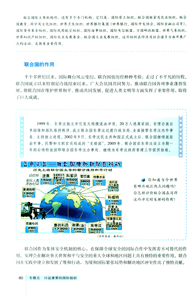 1 联合国：最具普遍性的国际组织(第80页)