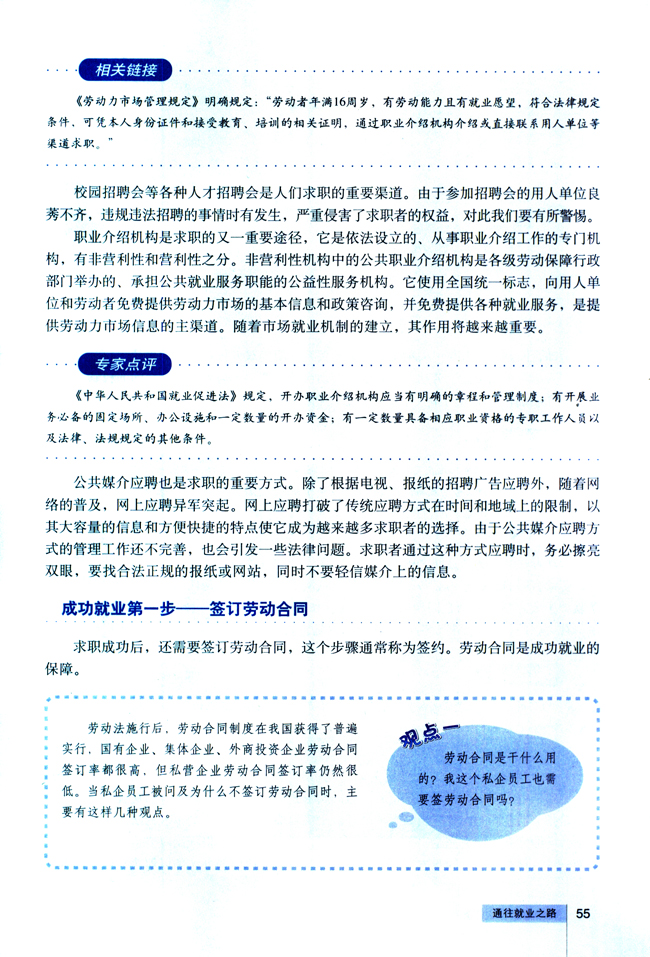 1 通往就业之路(第55页)