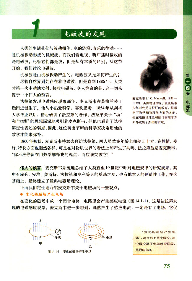 1 电磁波的发现(第75页)
