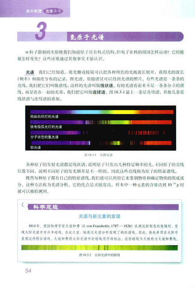 3 氢原子光谱(第54页)