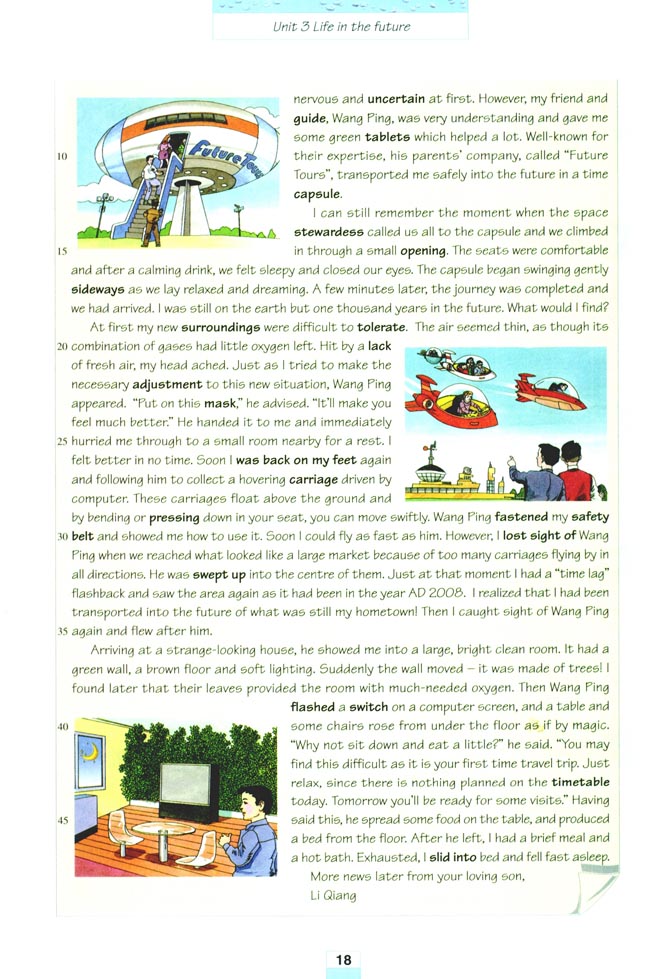 Unit 3 Life in the future(第18页)