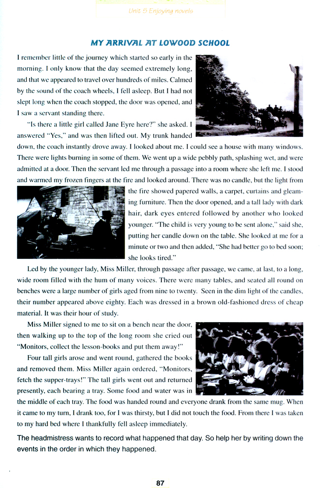 Unit 5 Enjoying novels(第87页)