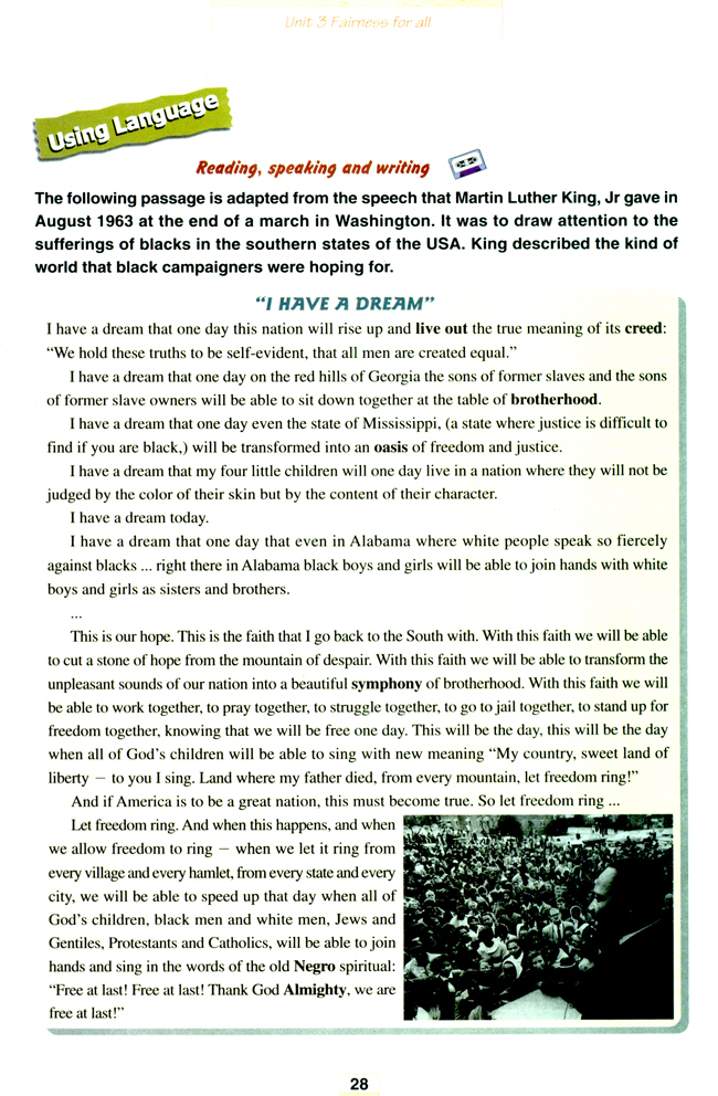 Unit 3 Fairness for all(第28页)