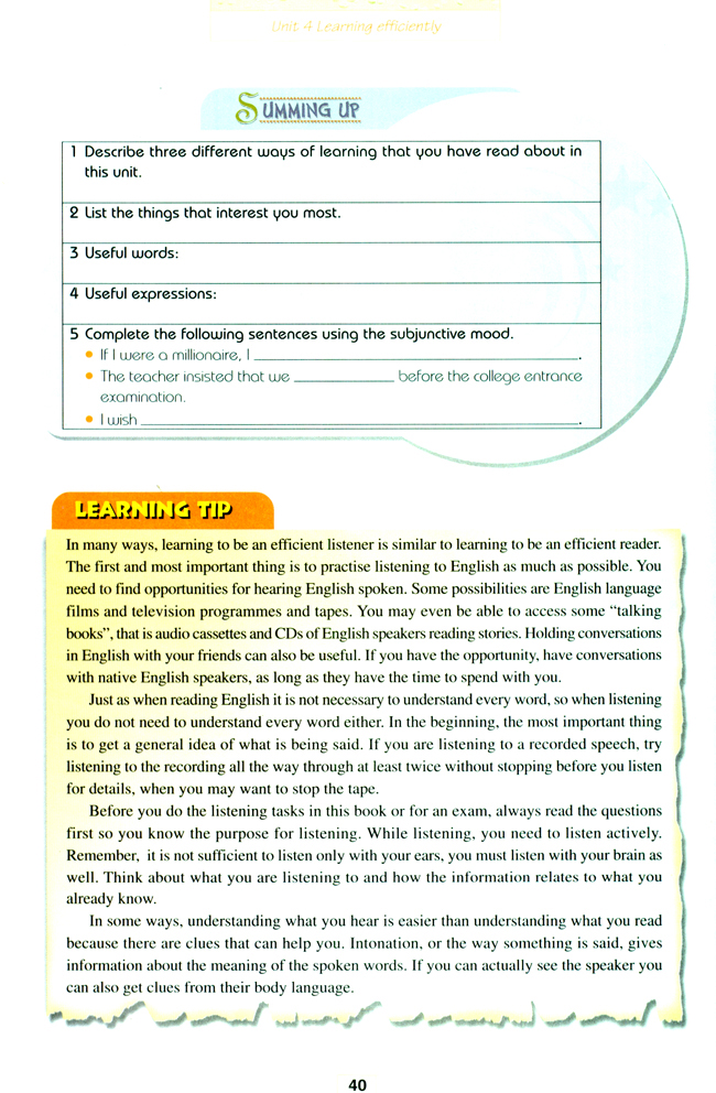Unit 4 Learning efficiently(第40页)