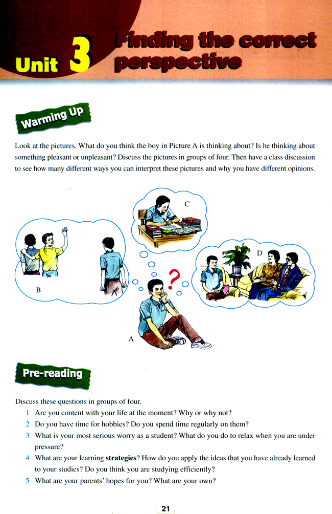 人教版高三英语选修11电子课本Unit 3 Finding the correct perspective(第21页)