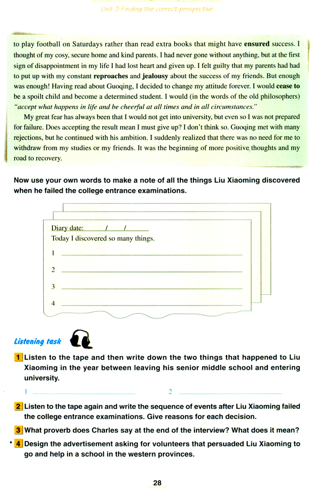 人教版高三英语选修11电子课本Unit 3 Finding the correct perspective(第28页)