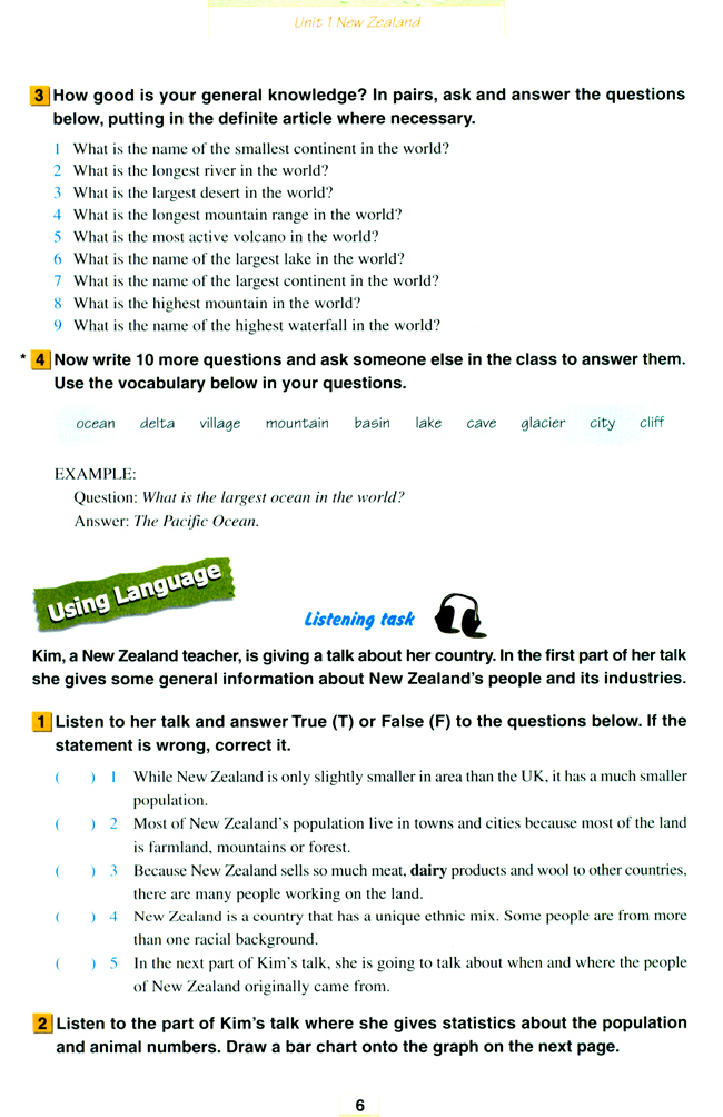 人教版高三英语选修11电子课本Unit 1 Nex Zealand(第6页)