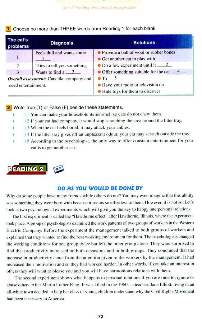人教版高三英语选修11电子课本Unit 3 Finding the correct perspective(第72页)