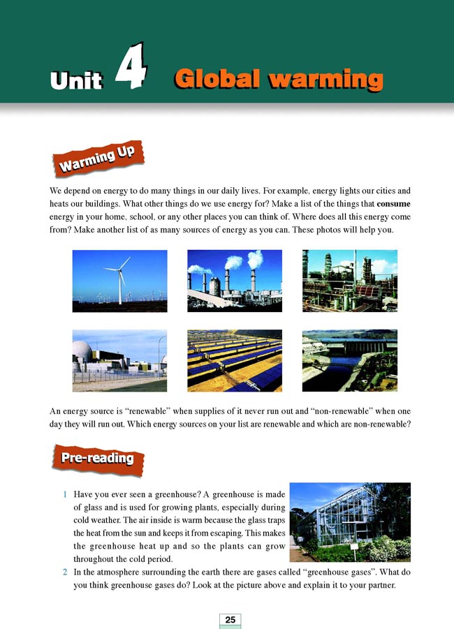 人教版高三英语选修6电子课本Unit 4 Global warming(第137页)