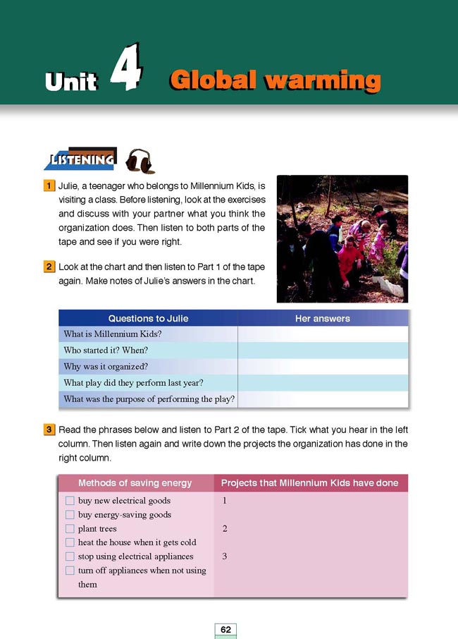 人教版高三英语选修6电子课本Workbook Unit 4 Global warming(第174页)