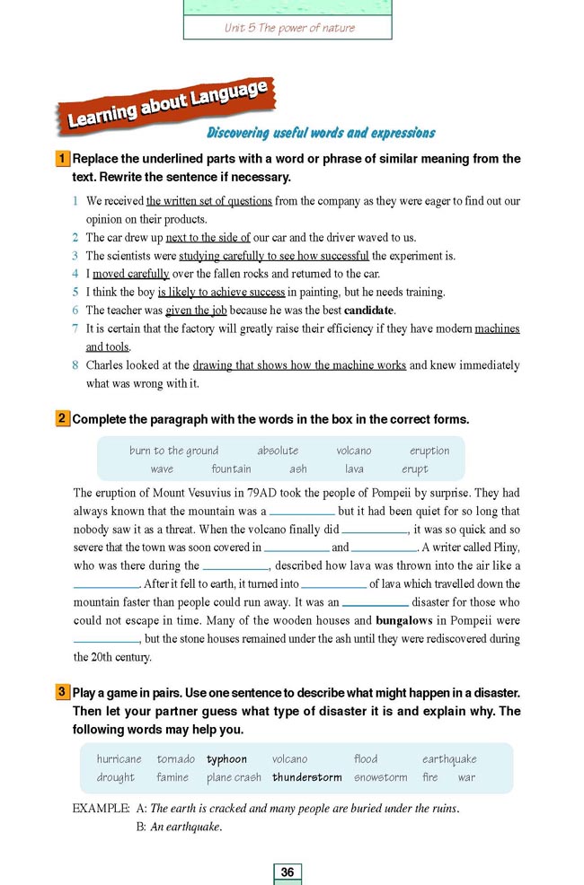 人教版高三英语选修6电子课本Unit 5 The power of nature(第148页)