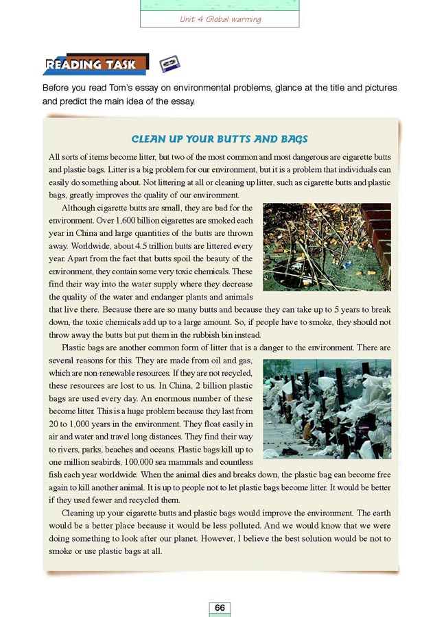 人教版高三英语选修6电子课本Workbook Unit 4 Global warming(第178页)