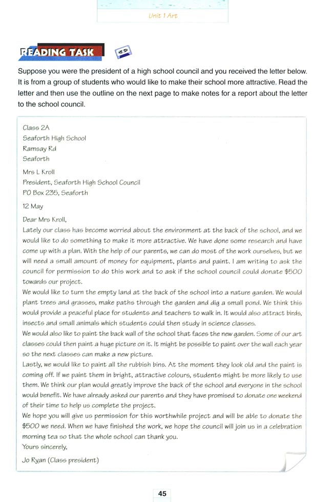 人教版高三英语选修6电子课本Unit 1 Art(第45页)