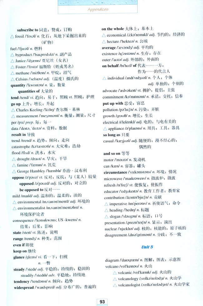 人教版高三英语选修6电子课本Appendices Words and expressions in each unit(第205页)