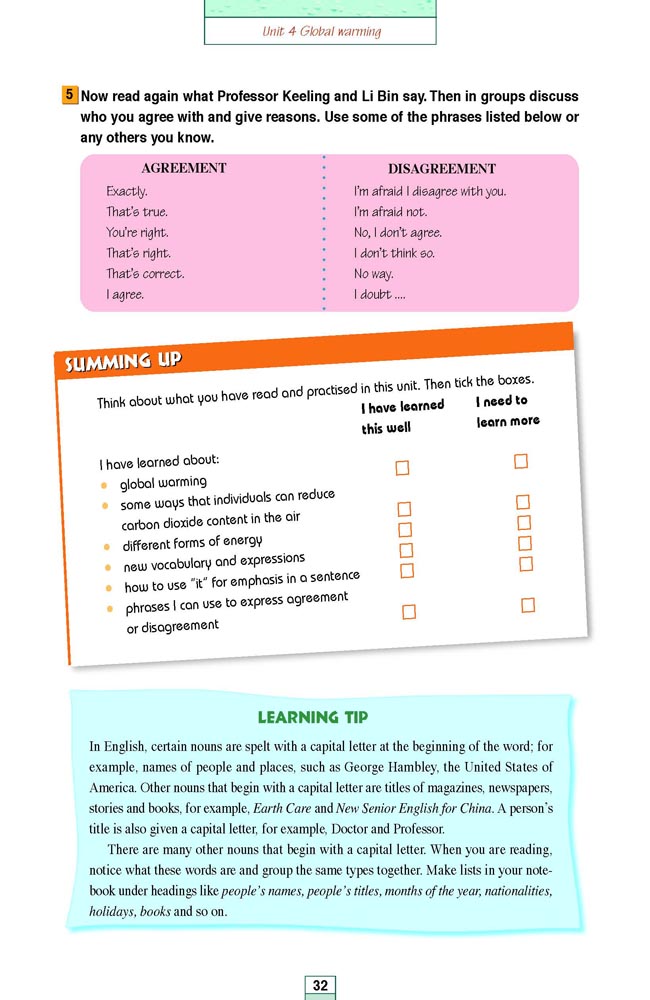 人教版高三英语选修6电子课本Unit 4 Global warming(第144页)