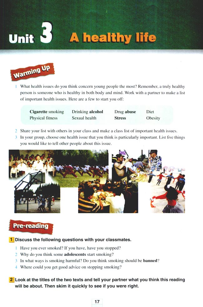 人教版高三英语选修6电子课本Unit 3 A healthy life(第17页)