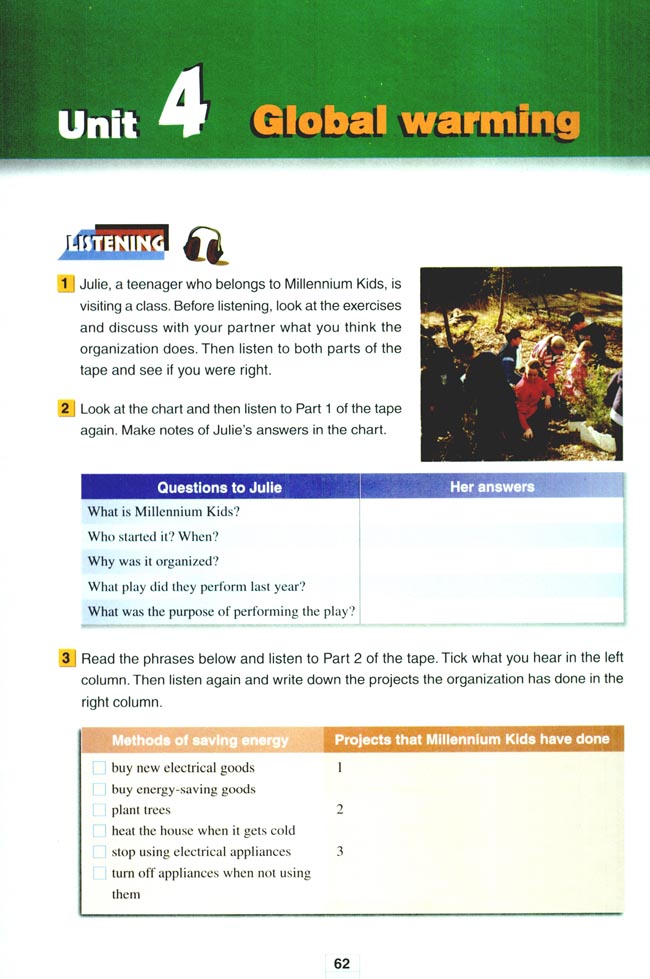 人教版高三英语选修6电子课本Unit 4 Global warming(第62页)