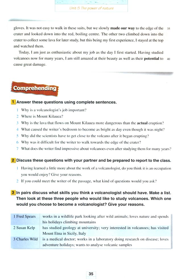 人教版高三英语选修6电子课本Unit 5 The power of nature(第35页)
