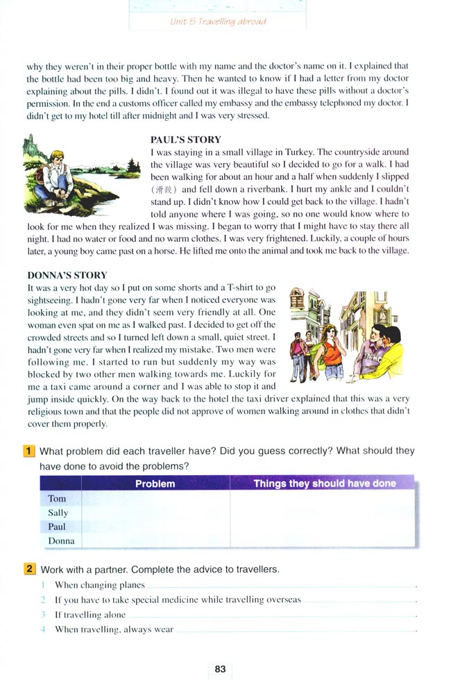Unit 5 Travelling abroad(第83页)