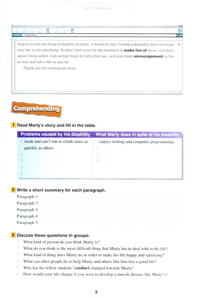 Unit 1 Living well(第3页)