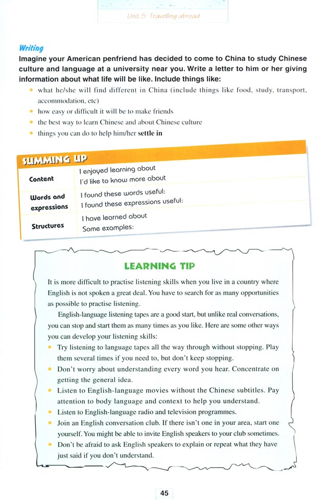 Unit 5 Travelling abroad(第45页)