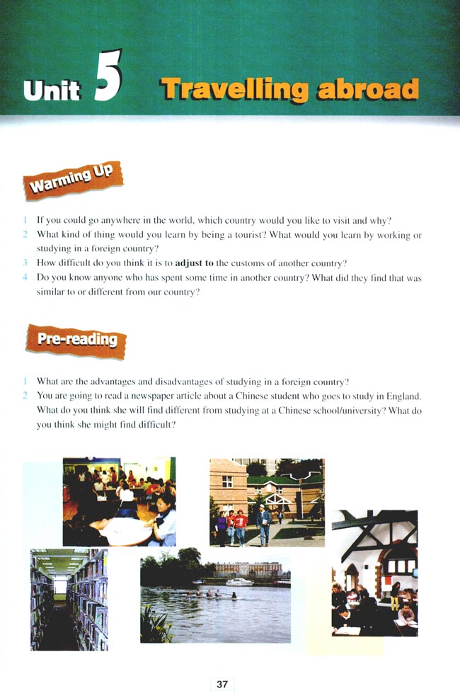 Unit 5 Travelling abroad(第37页)