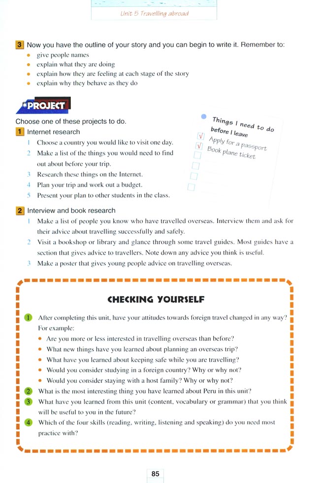 Unit 5 Travelling abroad(第85页)