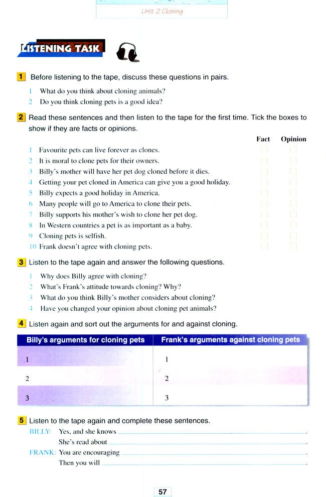 人教版高三英语选修8电子课本Unit 2 Cloning(第57页)