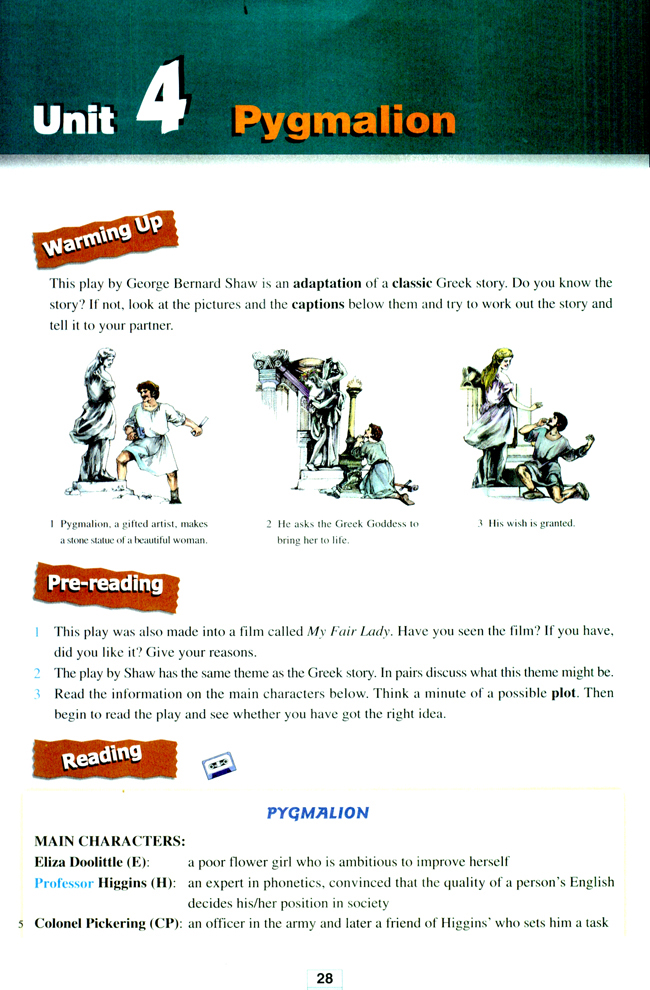 人教版高三英语选修8电子课本Unit 4 Pygmalion(第28页)