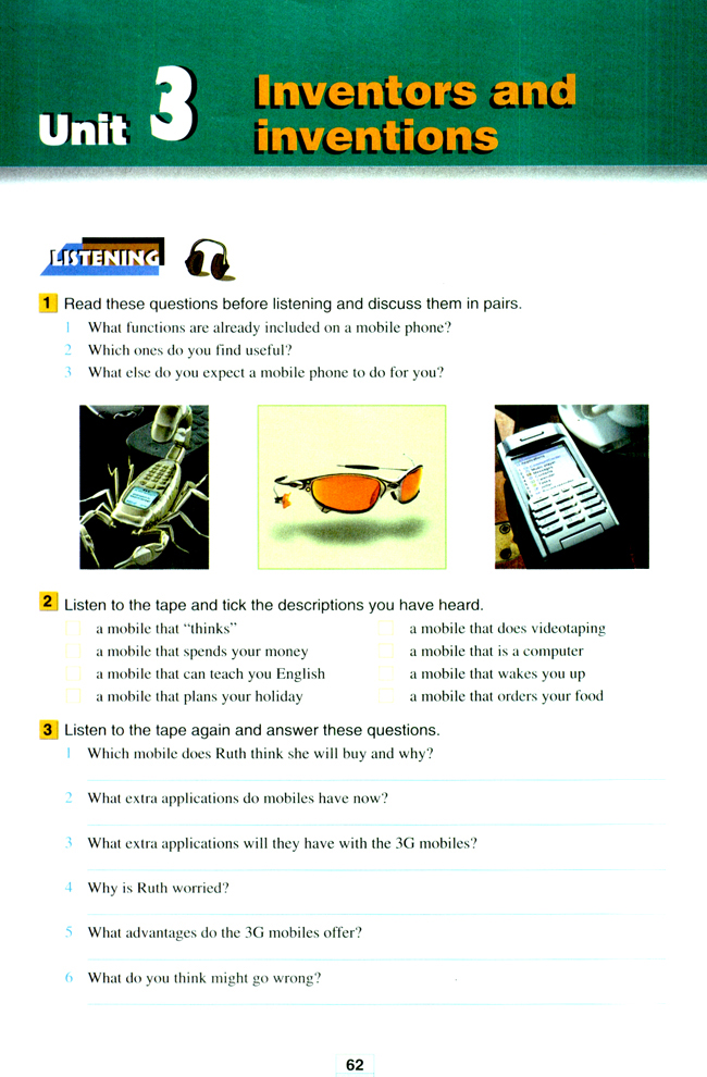 人教版高三英语选修8电子课本Unit 3 Inventors and inventions(第62页)