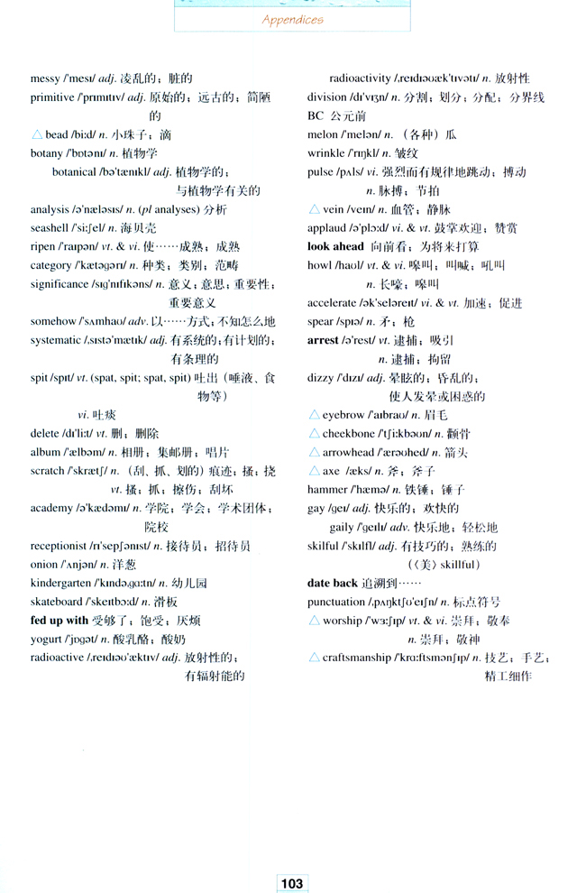 人教版高三英语选修8电子课本Words and expressions in each unit(第103页)