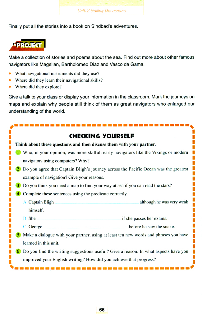 人教版高三英语选修9电子课本Unit 2 Saililing the oceans(第66页)