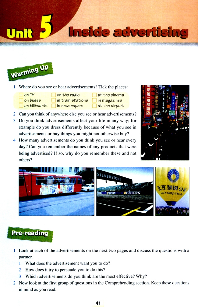 人教版高三英语选修9电子课本Unit 5 Inside advertising(第41页)