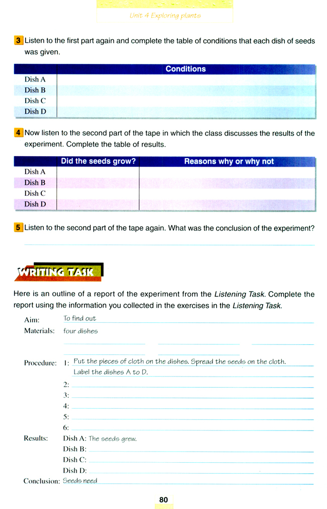 人教版高三英语选修9电子课本Unit 4 Exploring plants(第80页)