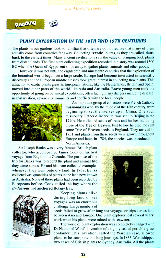 人教版高三英语选修9电子课本Unit 4 Exploring plants(第32页)